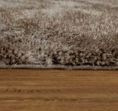 Modern Brown Geometric Dining Rug